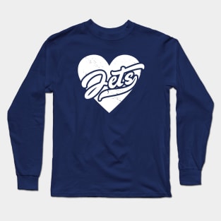 Vintage Jets School Spirit // High School Football Mascot // Go Jets Long Sleeve T-Shirt